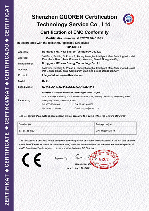QJ-series-CE-certificates